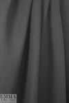 Italian black stretch wool doublecloth crepe