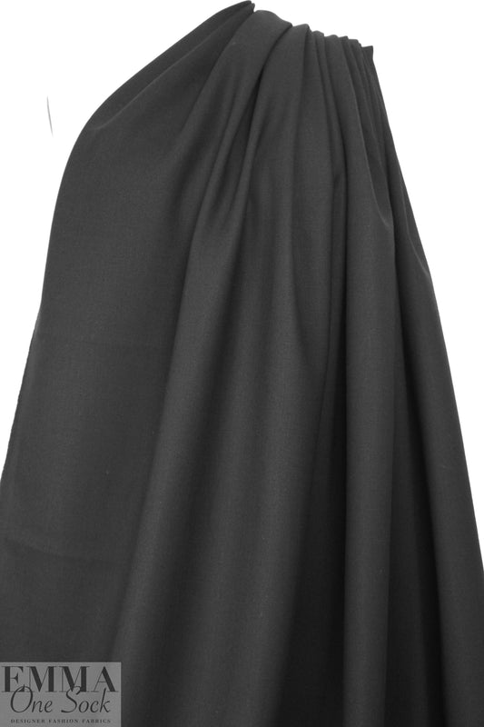 Noriso1 Ferrari virgin wool stretch doublecloth - black 1.375 yds