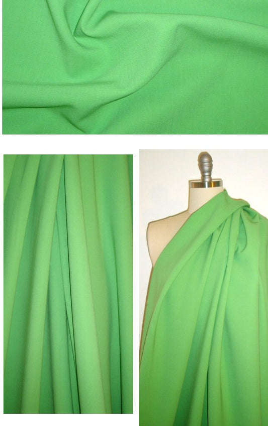 Italian stretch wool doublecloth suiting - lime