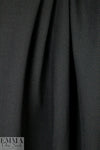Italian black stretch wool doublecloth crepe
