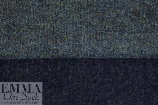 Italian two-sided wool doubleknit - navy/bluestone
