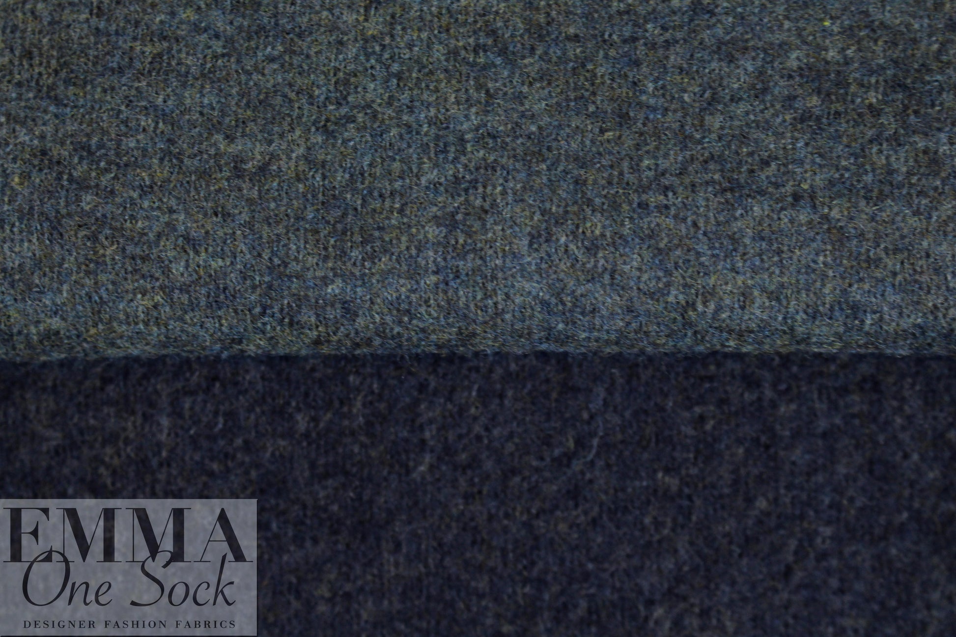 Italian two-sided wool doubleknit - navy/bluestone 1.5 yds