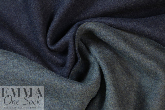 Italian two-sided wool doubleknit - navy/bluestone