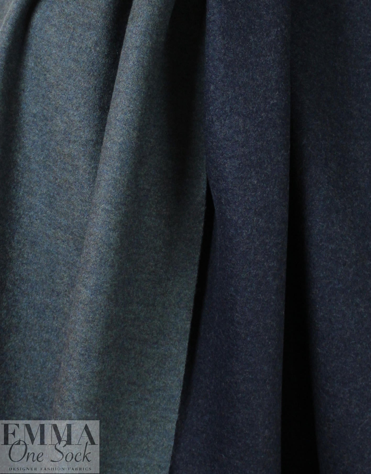 Italian two-sided wool doubleknit - navy/bluestone