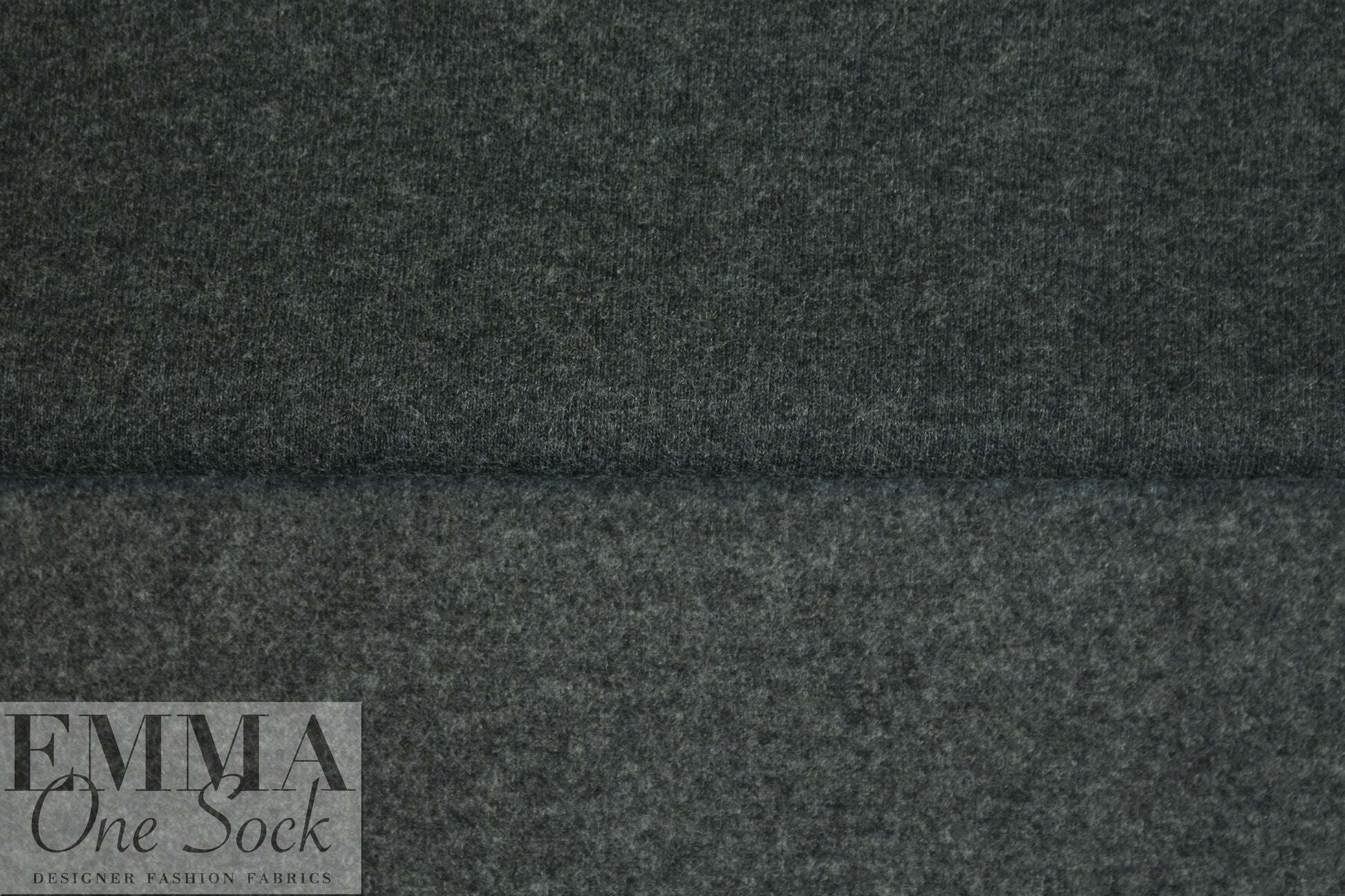 CA designer two-sided wool blend knit - charcoal 2 yd
