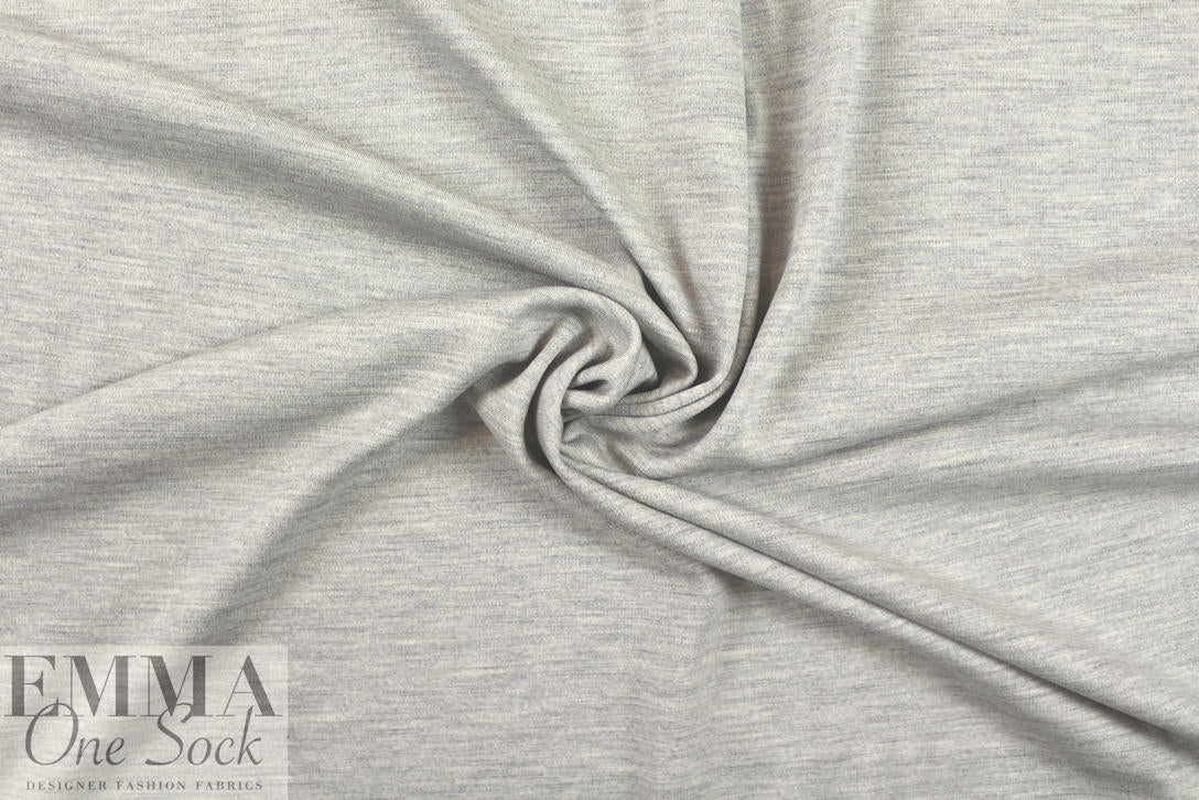 CA designer all wool doubleknit - light gray heather 1.66 yd