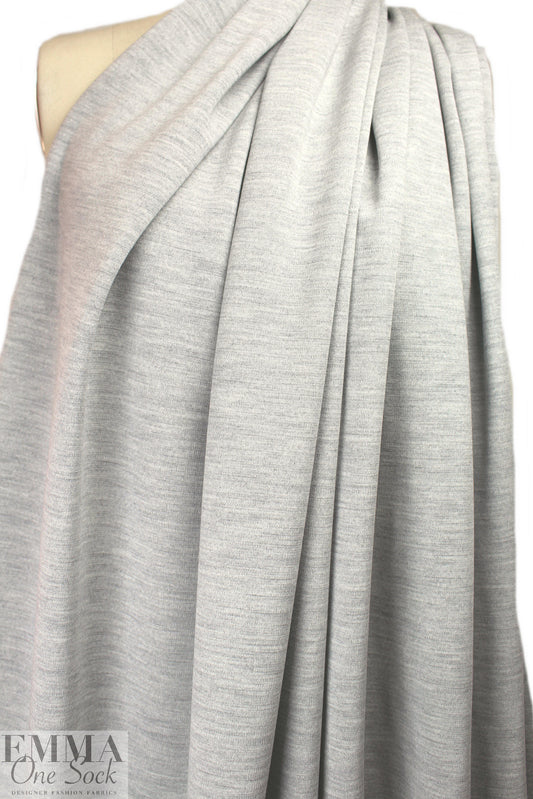 CA designer all wool doubleknit - light gray heather