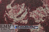 Italian 'auburn flower' wool blend doubleface woven .5 yds