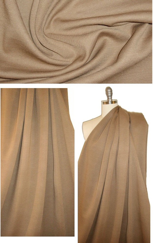 famous designer wool blend doubleknit - taupe