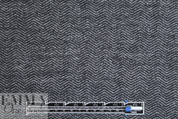 Italian wool herringbone doubleknit - off black/white
