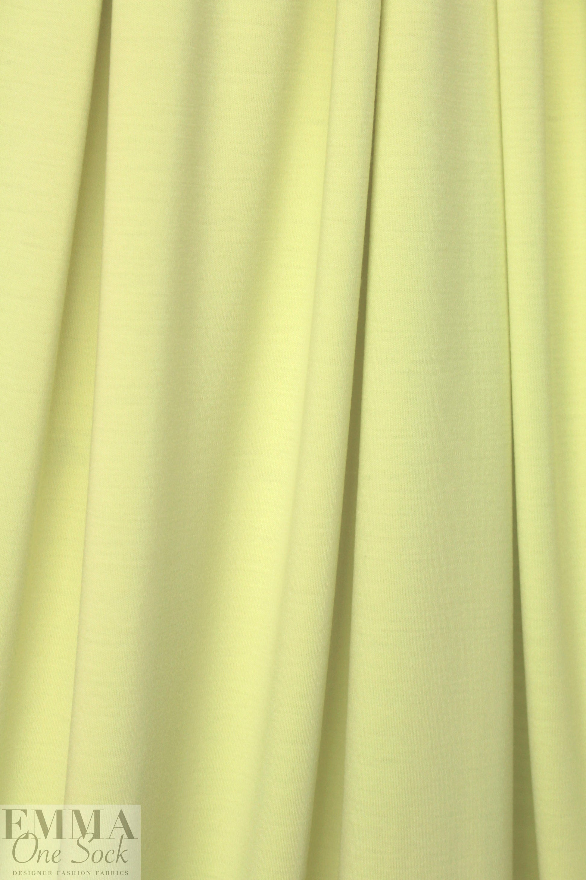 Laurent G@rigue virgin wool doubleknit - tender yellow 2.125 yds