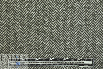 Italian wool herringbone doubleknit - olive-black/white