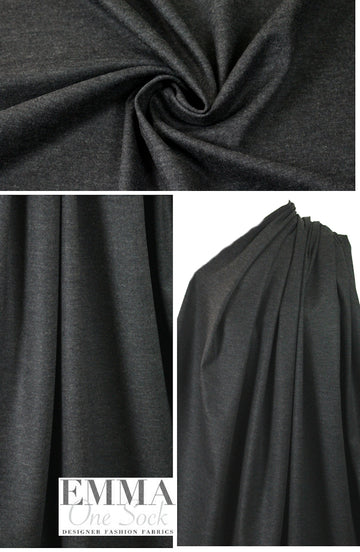 Tah@ri wool blend doubleknit - charcoal heather 1.5 yds