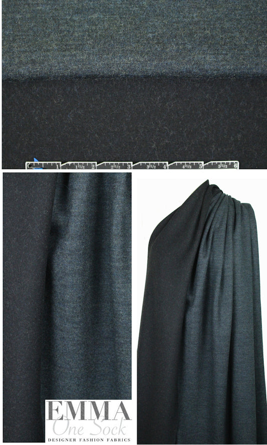 The0ry two-tone double-sided wool knit - denim/black