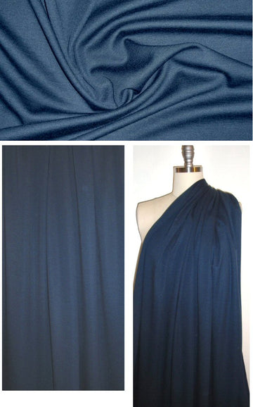 Italian wool/lycra doubleknit - heathery navy