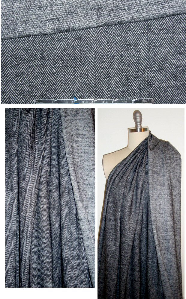 Pr@da herringbone jacquard doubleknit - black/white