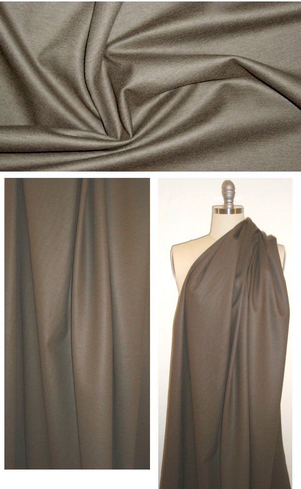 NY designer wool/lycra ponte - mocha 1.8 yds