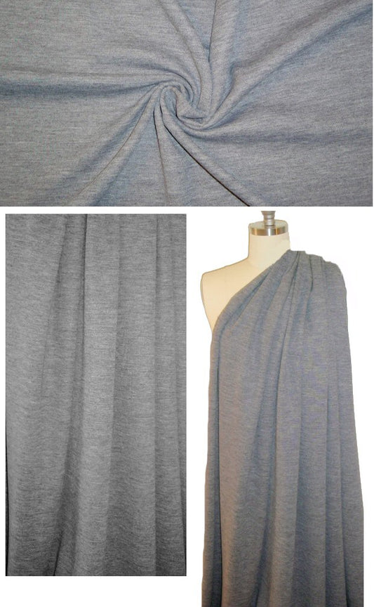 Italian wool blend doubleknit - gray heather