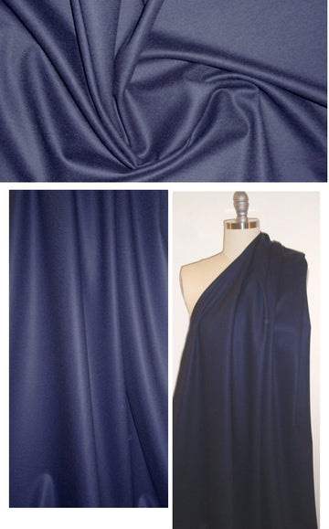 NY designer wool/lycra ponte - indigo
