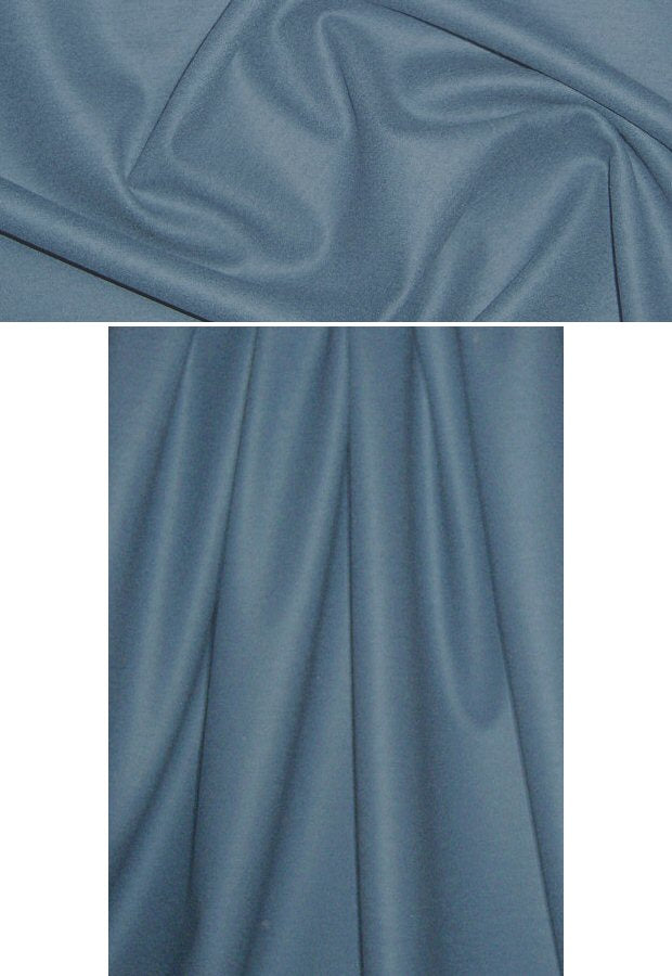 NY designer wool/lycra doubleknit - dusty blue 1.625 yds