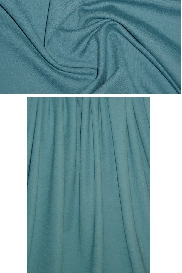 Italian all wool doubleknit - dusty teal 1.5 yds