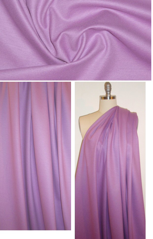 NY designer wool/lycra ponte - lilac