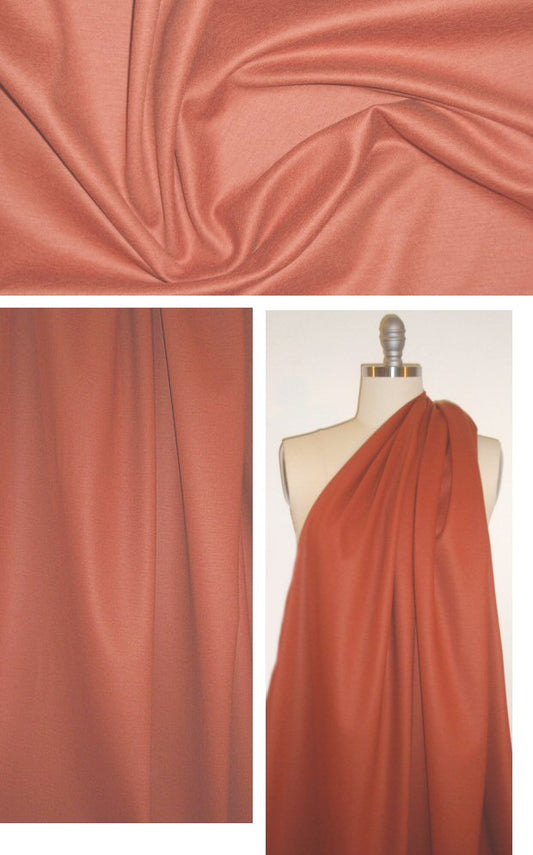 NY designer wool/lycra ponte - terracotta