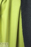 Italian stretch wool doublecloth suiting - lime/charcoal
