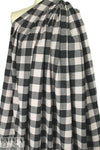 French yarn-dye plaid wool flannel - black/quarry 2 yd