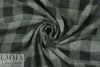 French yarn-dye plaid wool flannel - black/gray 2.25 yds