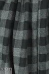 French yarn-dye plaid wool flannel - black/gray