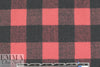 French yarn-dye plaid wool flannel - black/rouge 1.375 yds