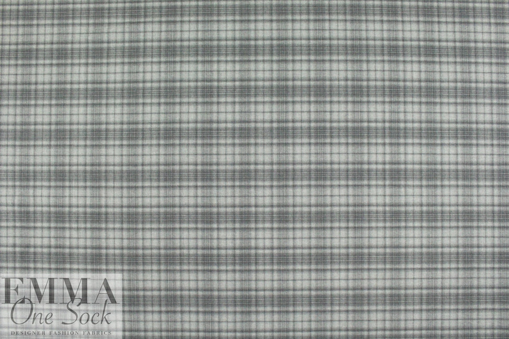 French yarn-dyed plaid wool shirting - gray plaid