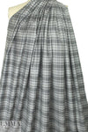 French yarn-dyed plaid wool shirting - gray plaid