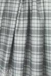 French yarn-dyed plaid wool shirting - gray plaid