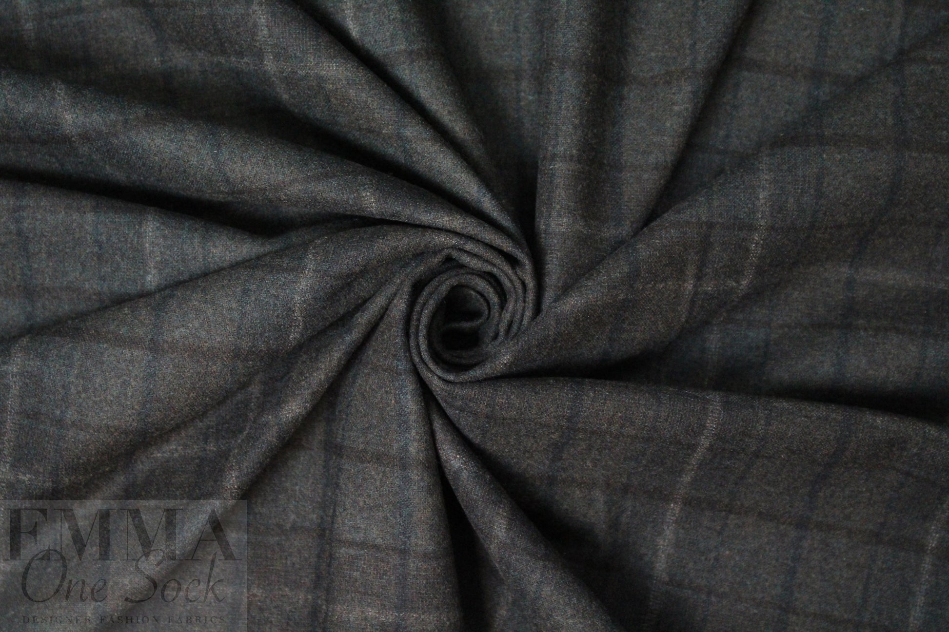Italian yarn-dye plaid wool flannel - woodsy brown