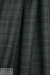 Italian yarn-dye plaid wool flannel - woodsy pine/brown 2.5 yds