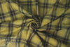 Italian yarn-dye plaid wool flannel - dijon/black