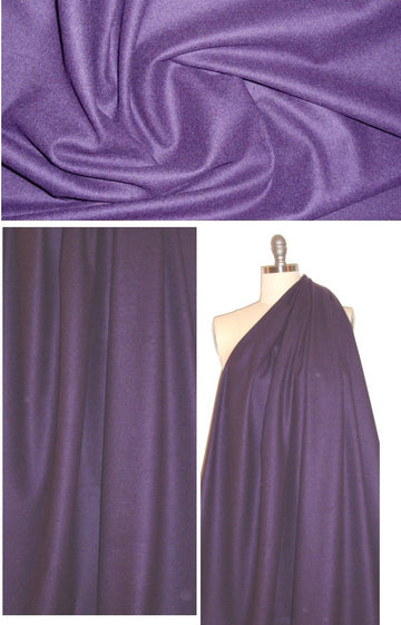 Italian stretch wool flannel - mulberry