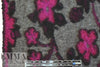 Italian textured wool fleece knit - fuchsia/gray