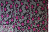 Italian textured wool fleece knit - fuchsia/gray