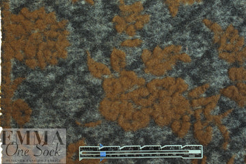 Italian textured wool fleece knit - earthy lattice