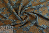 Italian textured wool fleece knit - earthy lattice 1.125 yds