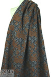 Italian textured wool fleece knit - earthy lattice