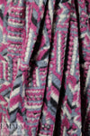 Italian textured wool fleece knit - orchid graphic 2 yd