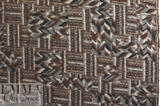 Italian textured wool fleece knit - nutmeg graphic