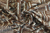 Italian textured wool fleece knit - nutmeg graphic