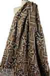 Italian textured wool fleece knit - nutmeg graphic