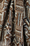 Italian textured wool fleece knit - nutmeg graphic