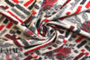 Italian textured wool fleece knit - red/gray-1
